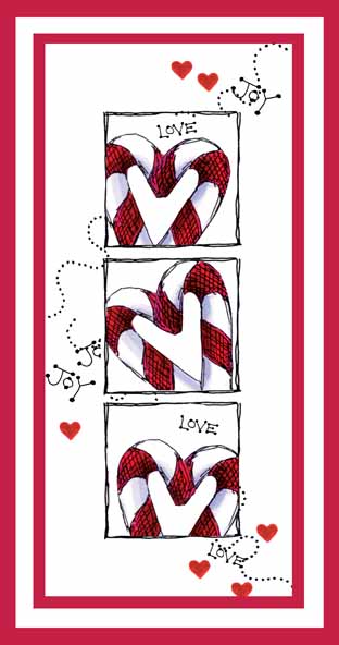 Candy Cane Squares Card